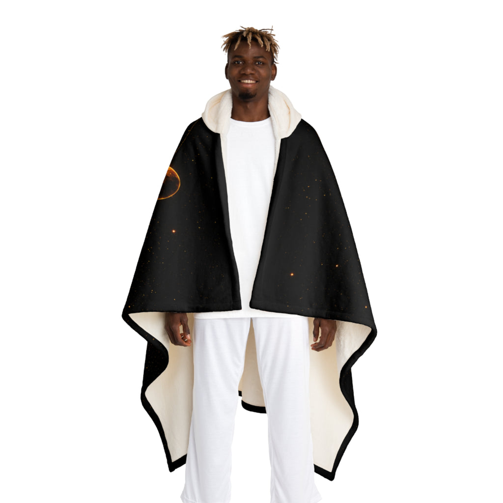 Sun of Life Hooded Sherpa Fleece Blanket