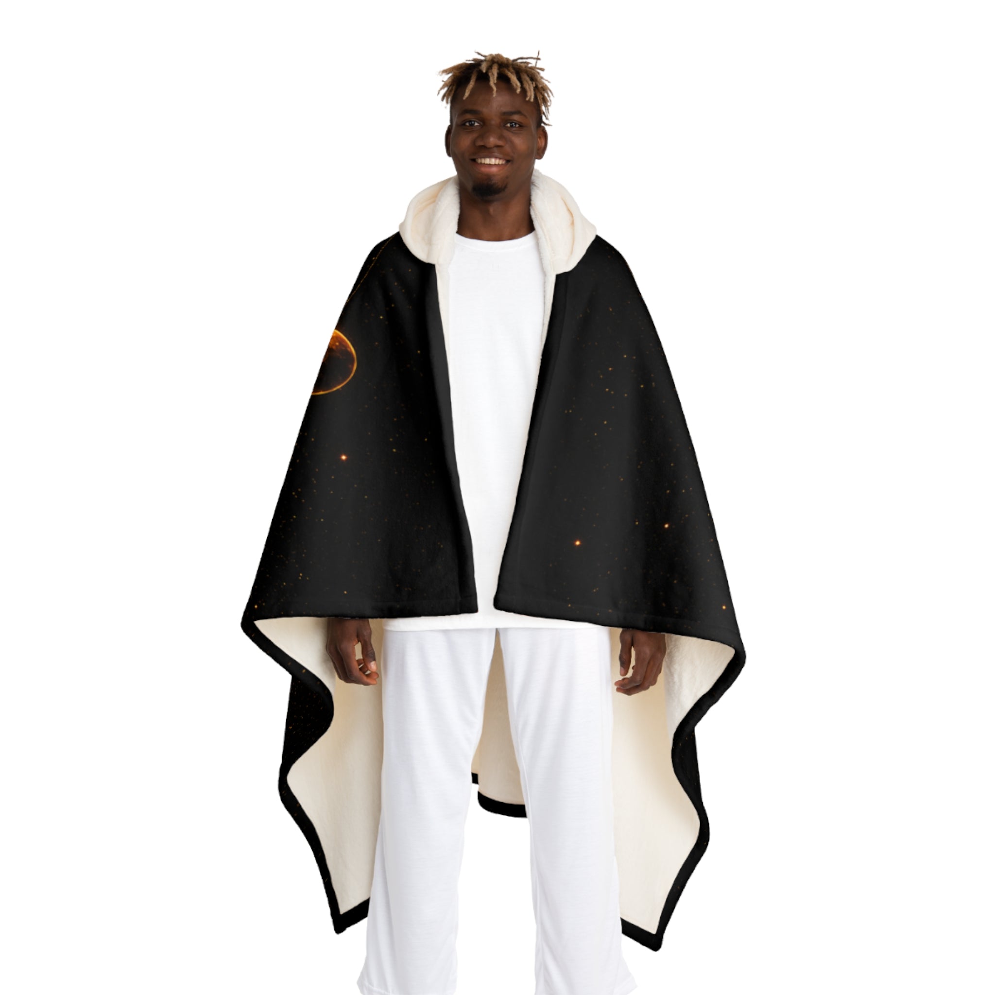 Sun of Life Hooded Sherpa Fleece Blanket